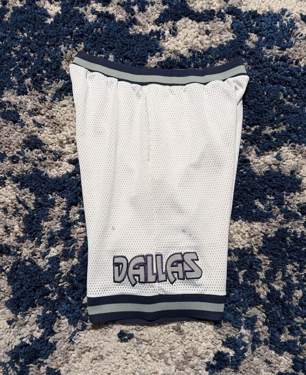 Vintage Dallas Mesh Basketball Shorts White Size XL